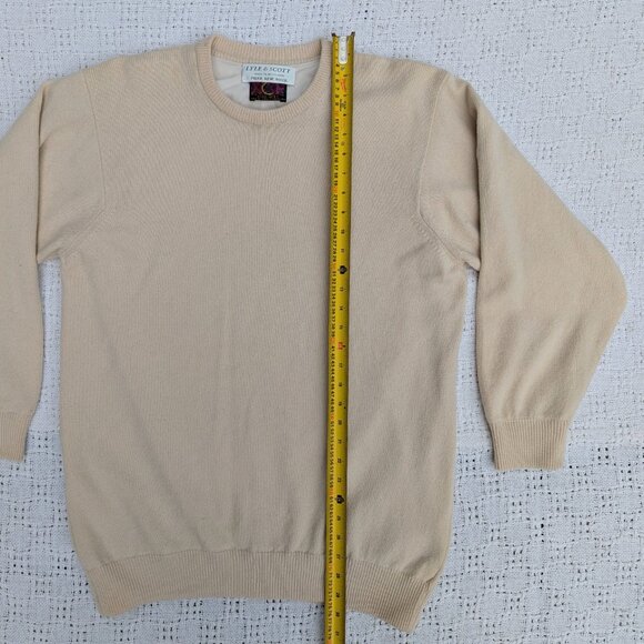 Lyle & Scott Mens XL Performance Wool Sweater with Gore-XCR Lining Scotland Vtg - Picture 5 of 7